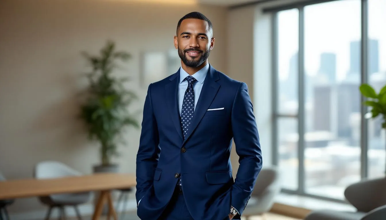 A confident small business owner stands proudly, holding a document that signifies credit approval for a short-term business loan, symbolizing their successful journey in securing financing solutions to meet immediate business needs. The image conveys a sense of achievement and optimism for future growth in their professional services.