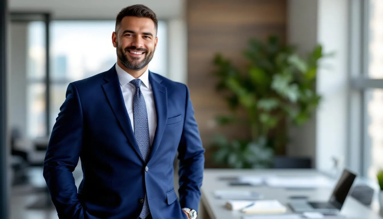 A confident small business owner stands proudly in their shop, showcasing the success achieved after securing an SBA loan. The image reflects their determination and the opportunities that small business loans, like the SBA 7(a) loan, can provide for growth and financial stability.
