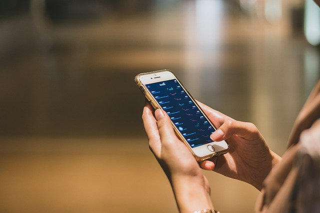 business, smartphone, hands, bank account transactions feed
