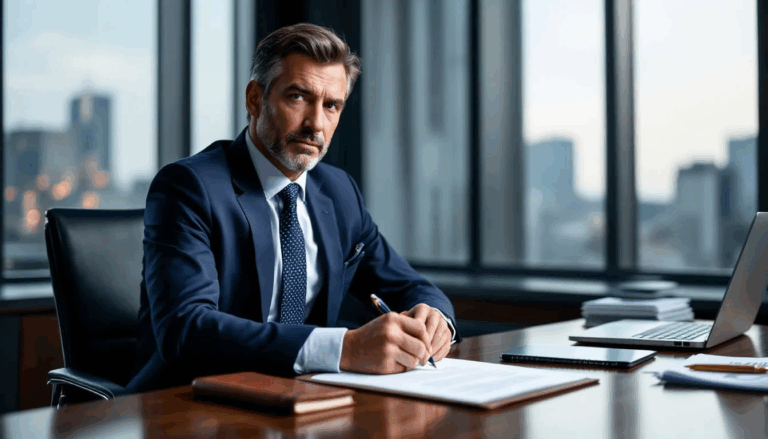 How to Write a Letter of Intent to Purchase a Business - An entrepreneur sits at a desk, preparing to write a letter of intent to purchase a business, surrounded by documents detailing the proposed purchase price and payment terms. The scene conveys the seriousness of the due diligence process, with notes on confidentiality agreements and the importance of a binding contract in the potential transaction.