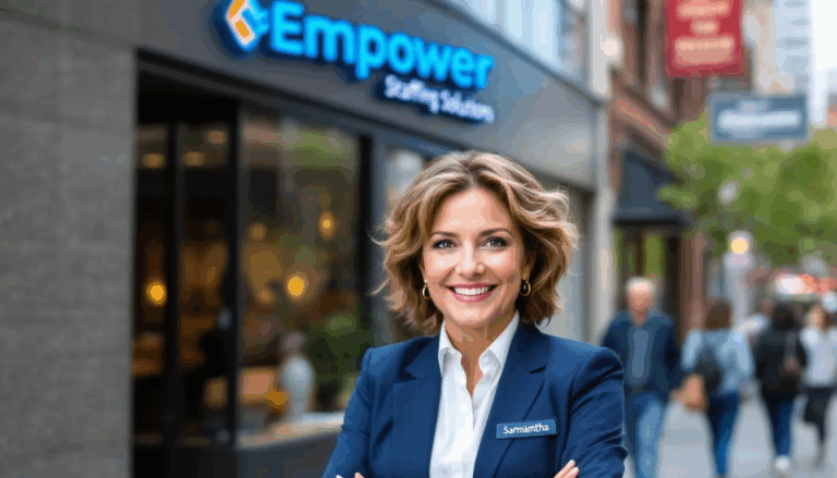 How to Start an Express Employment Professionals Franchise - A small business owner is seen in a professional business setting, preparing to launch an express employment professionals franchise. The image conveys the excitement of starting a new venture in the temporary staffing industry, highlighting the potential for job seekers and the support available for franchise owners seeking express services.